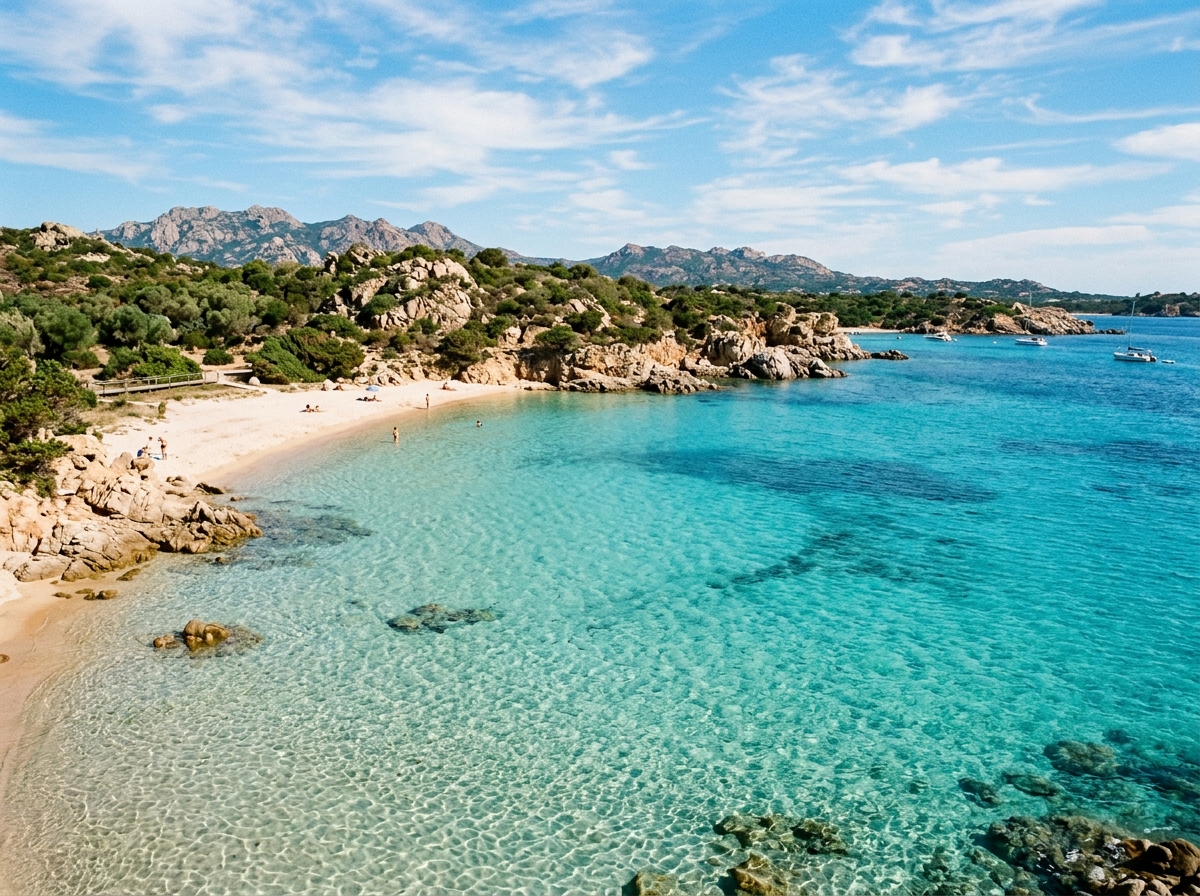 Sardinia Costa Smeralda crystal clear shallow sea